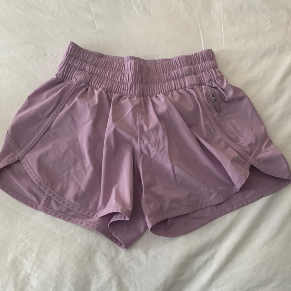 Purple lily lemon shorts.